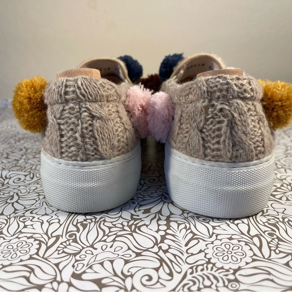 Joshua Sanders tan Wool Blend Pom Pom Slip On Sneakers - Picture 5 of 15